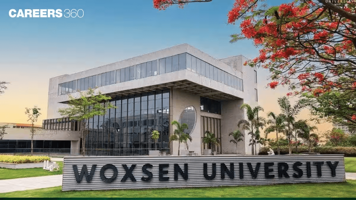 The Woxsen University campus entrance